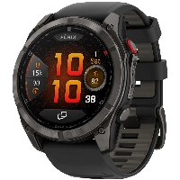 Garmin Fenix 8 Pro 51мм, AMOLED Sapphire Carbon Gray DLC Titanium Black/Pebble Gray (010-03199-01)