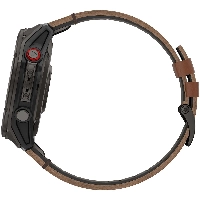 Garmin Fenix 8 Pro 51мм, AMOLED Sapphire Carbon Grey DLC Titanium/Chestnut Leather Band (010-03199-40)