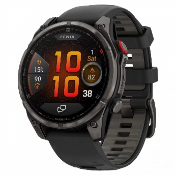 Умные часы Garmin Fenix 8 Pro 47мм, AMOLED Sapphire Carbon Gray DLC Titanium Black/Pebble Gray (010-03198-01)