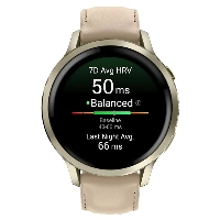 Умные часы Garmin Venu 4, 41 мм Lunar Gold/Bone + Light Sand Leather Band (010-03013-03)