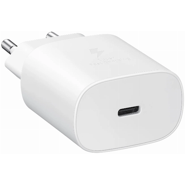 Сетевое зарядное устройство Samsung EP-TA800 + кабель USB Type-C, 25 Вт, RU, White, белый