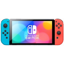 Игровая приставка Nintendo Switch (OLED model) 64 Гб, неоновый синий/неоновый, Red, красный