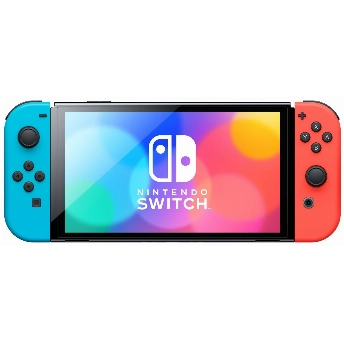 Игровая приставка Nintendo Switch (OLED model) 64 Гб, неоновый синий/неоновый, Red, красный