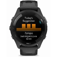 Умные часы Garmin Forerunner 265  Bezel and Case with Powder Gray Silicone Band 0100281010, Black, черный