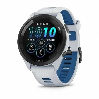 Умные часы Garmin Forerunner 265  Bezel with Whitestone Case and Whitestone/Tidal Blue Silicone Band 0100281011, Black, черный