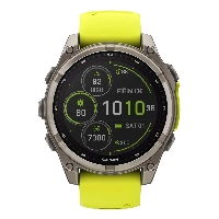 Умные часы Garmin Fenix 8, Solar Sapphire Titanium, 47 мм, 0100290621, Yellow