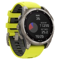 Умные часы Garmin Fenix 8, Solar Sapphire Titanium, 47 мм, 0100290621, Yellow