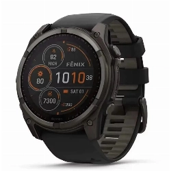 Умные часы Garmin Fenix 8, Solar Sapphire Titanium, 51 мм, 0100290521, Carbon Gray