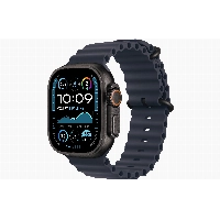 Apple Watch Ultra 2 49mm Titanium Case Navy Ocean Band, Black