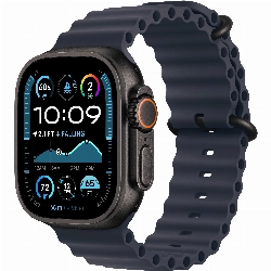 Apple Watch Ultra 2 49mm Titanium Case Navy Ocean Band, Black