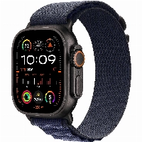 Apple Watch Ultra 2 49mm Titanium Case Navy Alpine Loop, Black