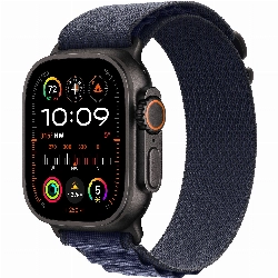 Apple Watch Ultra 2 49mm Titanium Case Navy Alpine Loop, Black