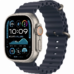 Apple Watch Ultra 2 49mm Titanium Case Navy Ocean Band, Natural