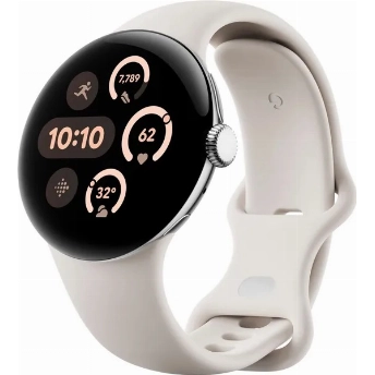 Смарт-часы Google Pixel Watch 3 45 мм, Wi-Fi, i Polished Silver/Porcelain