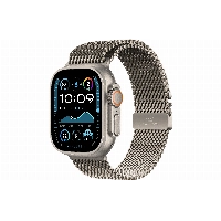 Apple Watch Ultra 2 49mm Titanium Case Milanese Loop, размер L, Natural/Natural