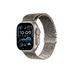 Apple Watch Ultra 2 49mm Titanium Case Milanese Loop, размер L, Natural/Natural