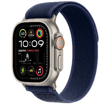 Apple Watch Ultra 2 49mm Titanium Case Trail Loop, синий/, размер S/M, Blue, синий