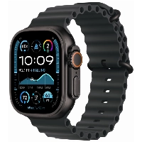 Apple Watch Ultra 2 49mm Titanium Case Black Ocean Band, Black