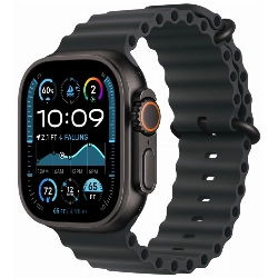 Apple Watch Ultra 2 49mm Titanium Case Black Ocean Band, Black