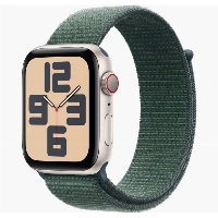 Apple Watch SE 2023 40 mm Aluminum Case with Green Sport Loop, Starlight, сияющая звезда