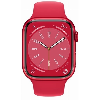 Apple Watch Series 8 45mm Aluminum Case with Sport Band, , размер M/L, Red, красный