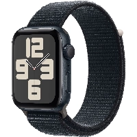 Apple Watch SE 2023 44mm Aluminum Case with Sport Loop, Midnight, тёмная ночь