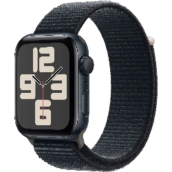 Apple Watch SE 2023 44mm Aluminum Case with Sport Loop, Midnight, тёмная ночь