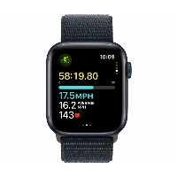 Apple Watch SE 2023 40mm Aluminum Case with Sport Loop, Midnight, тёмная ночь