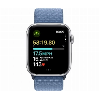 Apple Watch SE 2023 44mm Aluminum Case with Sport Loop, Blue, синий