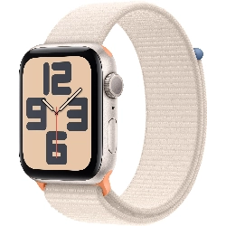 Apple Watch SE 2023 44mm Aluminum Case with Sport Loop, Starlight, "сияющая звезда"