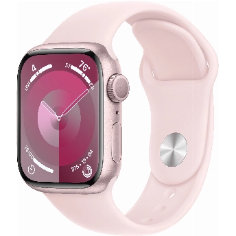 Apple Watch Series 9 45mm Aluminum Case with Sport Band, , размер M/L, Pink, розовый