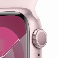 Apple Watch Series 9 45mm Aluminum Case with Sport Band, , размер M/L, Pink, розовый