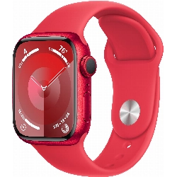 Apple Watch Series 9 41mm Aluminum Case with Sport Band, , размер M/L, Red, красный