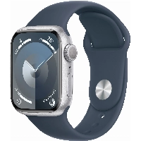 Apple Watch Series 9 41mm Aluminum Case with Sport Band, , размер M/L, Silver, серебристый 