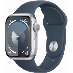 Apple Watch Series 9 41mm Aluminum Case with Sport Band, , размер S/M, Silver, серебристый 