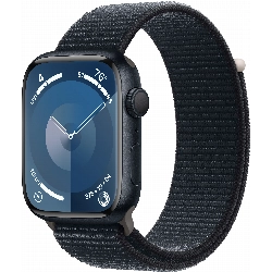 Apple Watch Series 9 45mm Aluminum Case with Sport Loop, Black, черный