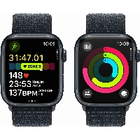 Apple Watch Series 9 41mm Aluminum Case with Sport Loop, Black, черный