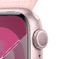 Apple Watch Series 9 45mm Aluminum Case with Sport Loop, нежно-, Pink, розовый