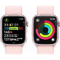 Apple Watch Series 9 45mm Aluminum Case with Sport Loop, нежно-, Pink, розовый