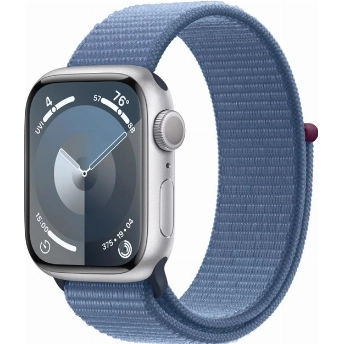 Apple Watch Series 9 45mm Aluminum Case with Sport Loop, Light blue , голубой