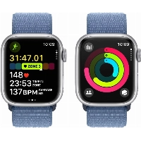 Apple Watch Series 9 45mm Aluminum Case with Sport Loop, Light blue , голубой