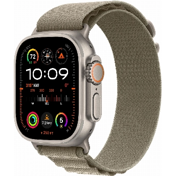 Apple Watch Ultra 2 49mm Titanium Case Alpine Loop, оливковый, размер S