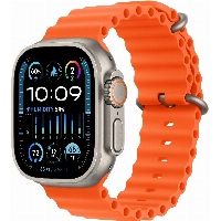 Apple Watch Ultra 2 49mm Titanium Case Ocean Band, Orange, оранжевый