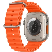 Apple Watch Ultra 2 49mm Titanium Case Ocean Band, Orange, оранжевый