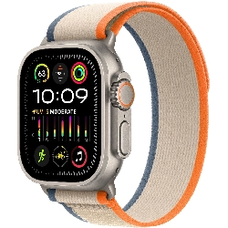 Apple Watch Ultra 2 49mm Titanium Case Trail Loop, /бежевый, размер S/M, Orange, оранжевый