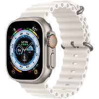 Apple Watch Ultra 49mm Titanium Case with Ocean Band, White, белый