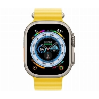 Apple Watch Ultra 49mm Titanium Case with Ocean Band, Yellow, желтый