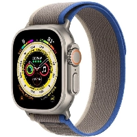 Apple Watch Ultra 49mm Titanium Case with Trail Loop, /серый, размер M/L, Blue, синий