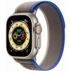 Apple Watch Ultra 49mm Titanium Case with Trail Loop, /серый, размер M/L, Blue, синий