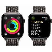 Apple Watch Series 10 46 мм, Titanium Case Cellular, Milanese Loop, Black